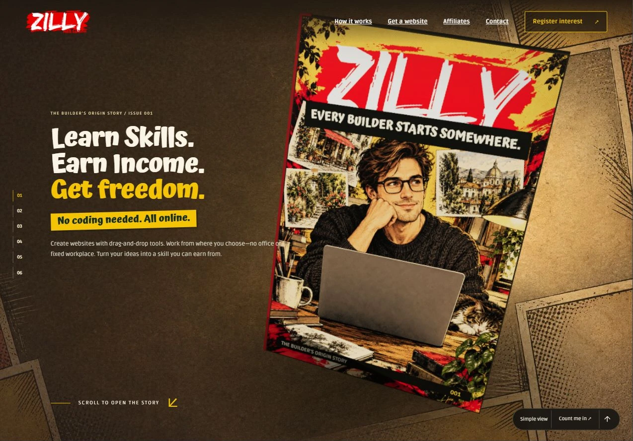 Zilly Websites website design
